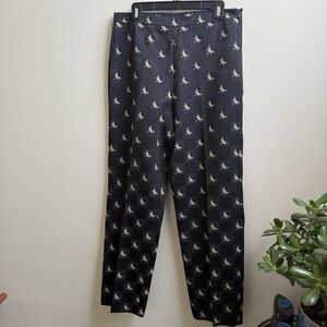 Talbots Dragonfly Textured High Rise Office Black Career Dress Pants 16